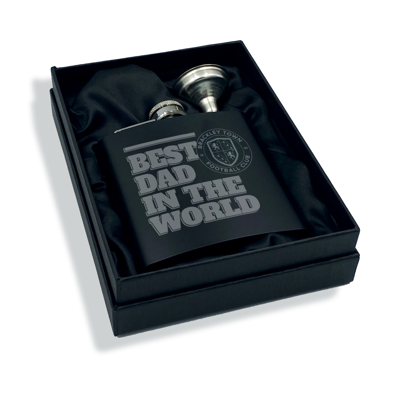 Best Dad In The World Tulip Hip Flask