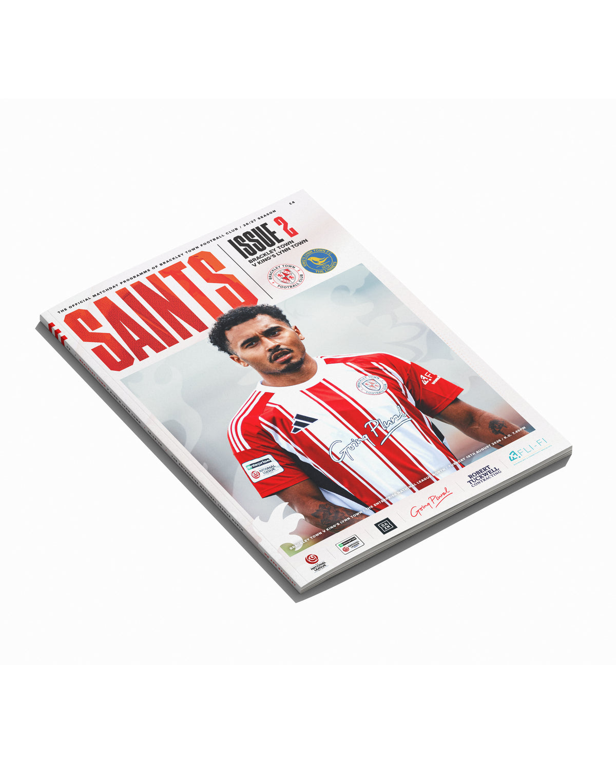 Brackley Town v King's Lynn Town - 18/8/26 Printed Match Day Programme