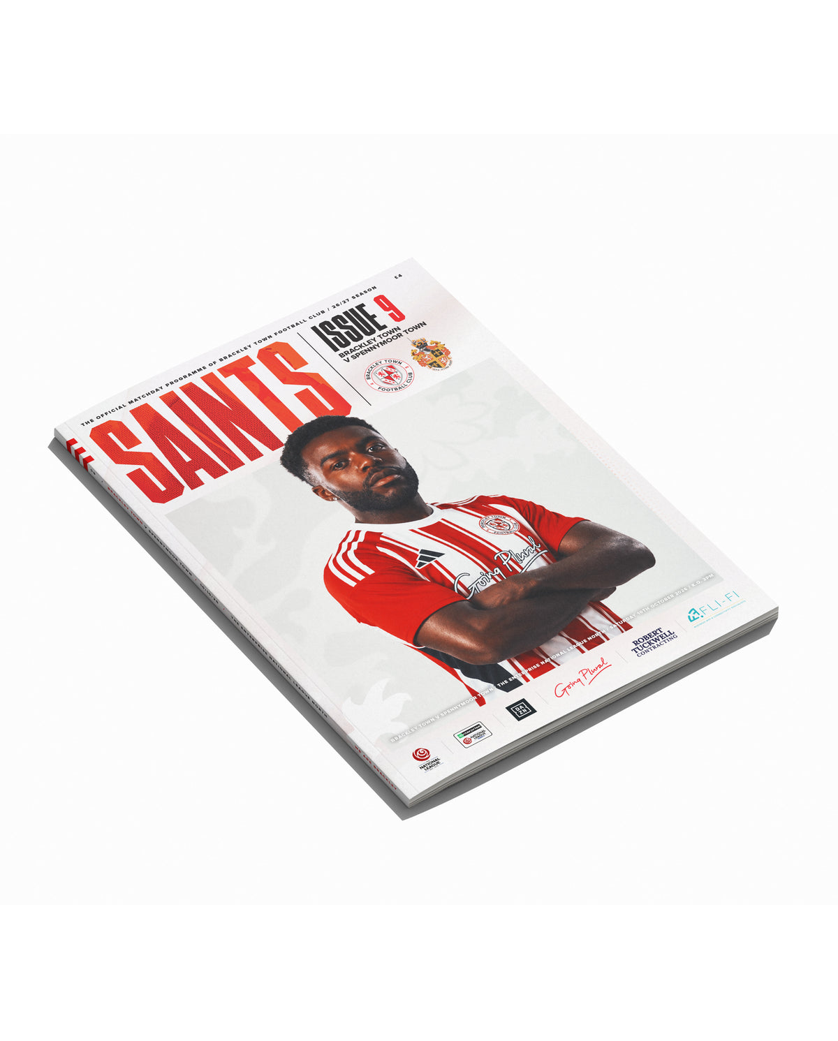 Brackley Town v Spennymoor Town - Enterprise National League North - 10/10/26 - Printed Match Day Programme