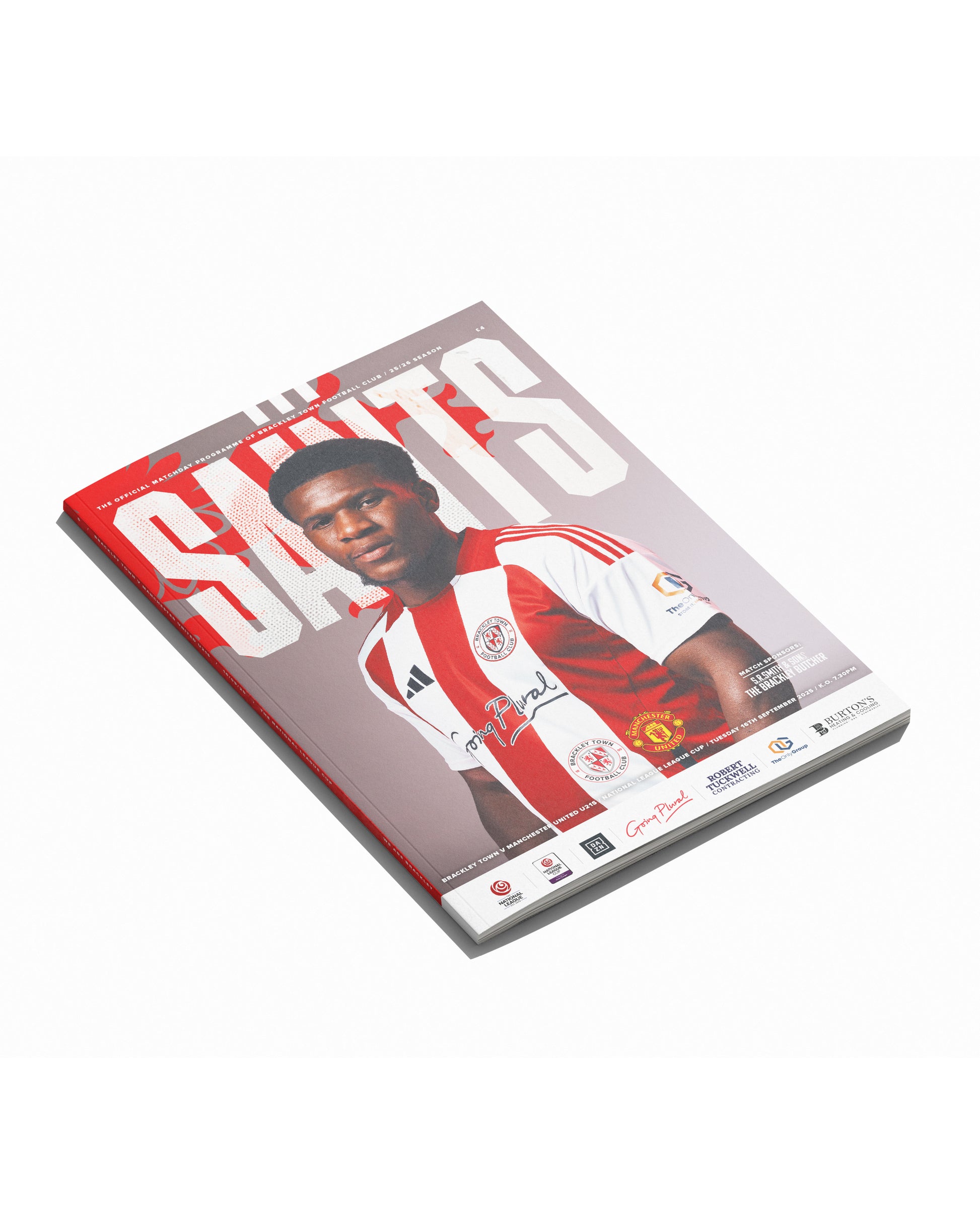 Brackley Town v Manchester United U21s 25/26 Match day Programme