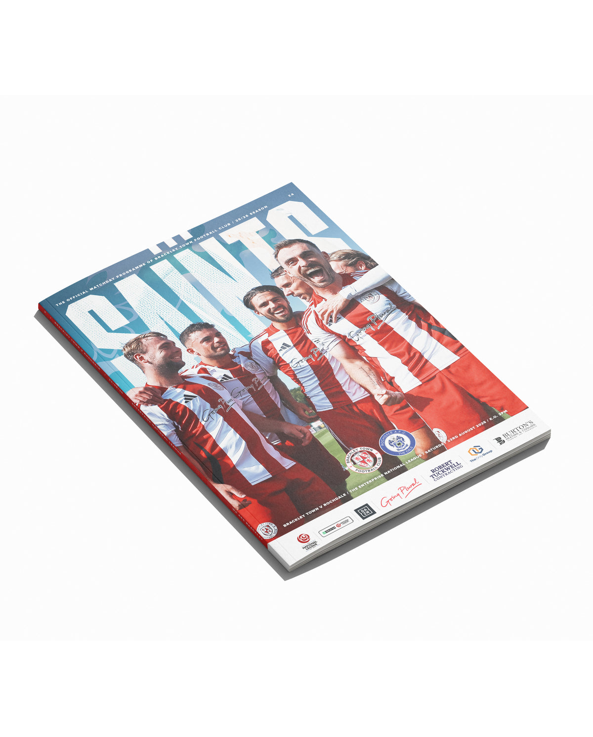 Brackley Town v Rochdale - 23/8/25 Printed Match Day Programme