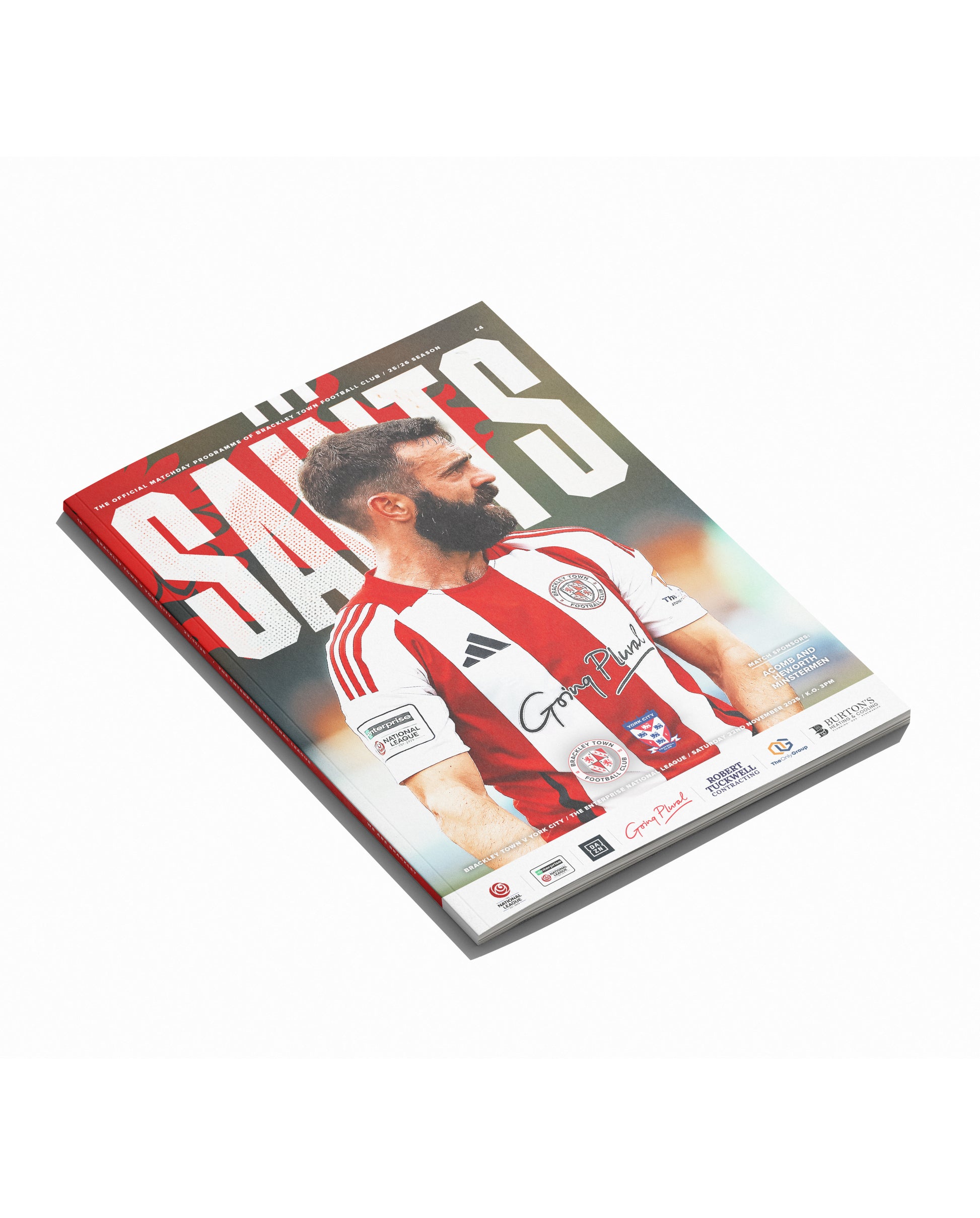 Brackley Town v York City 25/26 Match day Programme