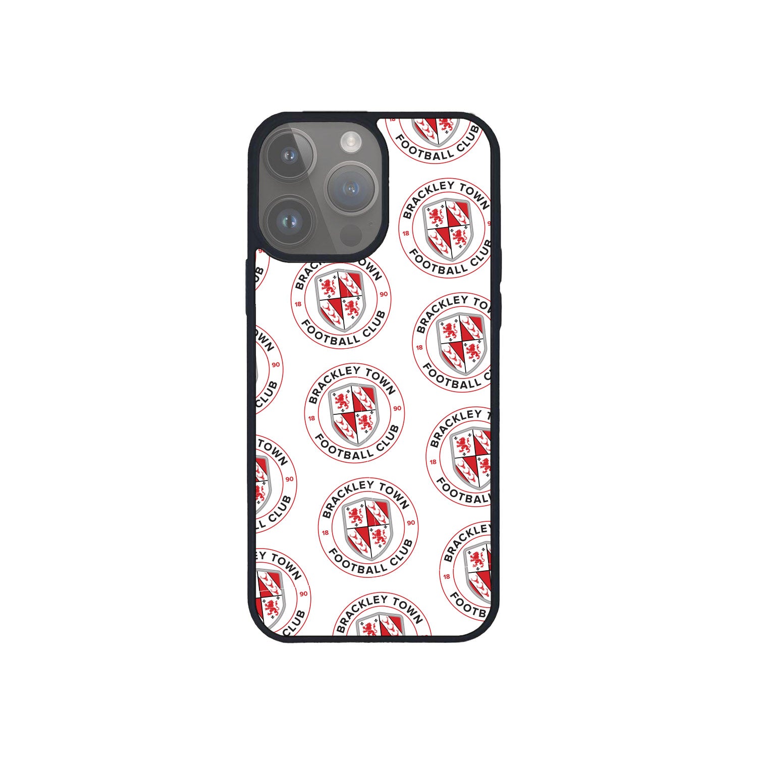White Repeat Crest Phone Cover